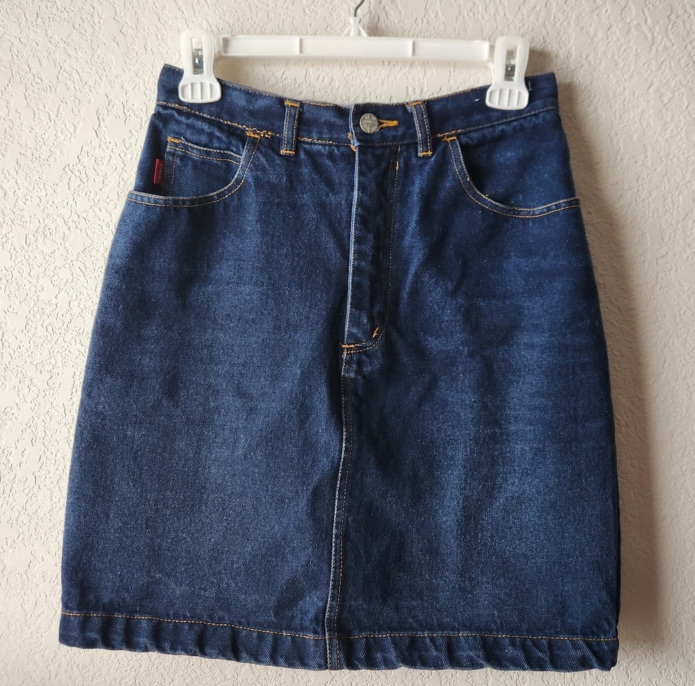 Vintage Jeanjer Dark Wash Skirt